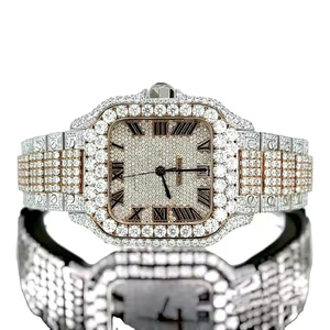 Royal <b>Mens</b> Executive Business Professional Watch Quartz Movement Moissanite Diamond <b>Stainless</b> <b>Steel</b> Alloy Glass 5mm Fashion - Product Image 3