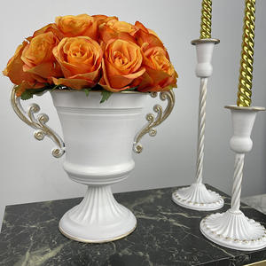 Yeni Metal Urn ekici kupa bardak çiçek vazo yay için Vintage stil saksı düğün Centerpieces vazo düğün dekorasyon - Product Image 5