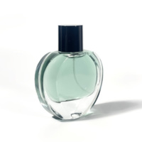 Usine vente boîte de parfum bouteilles de pulvérisation en verre 50ml emballage d'épices transparentes bouteilles de parfum uniques en forme de pomme