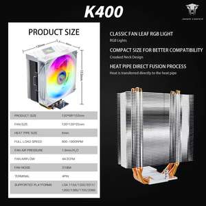 Ventilateur de refroidissement CPU <span class=keywords><strong>Cooler</strong></span> <span class=keywords><strong>Master</strong></span> K400, refroidisseur d'air RGB, ordinateur PC pour Intel LGA 115X 1200 1366 1700 - Product Image 4