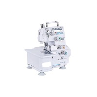 Machine à coudre surjeteuse miniature pour la maison, portable, à quatre fils, avec moteur intégré