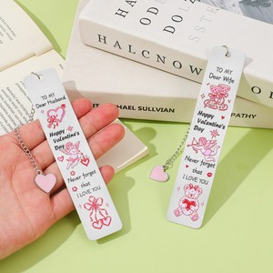 Marque-page Saint-Valentin en forme de cœur Cupidon, pour déclaration d'amour, couple amoureux, mari et femme, souvenir de mariage romantique, cadeau - Product Image 2