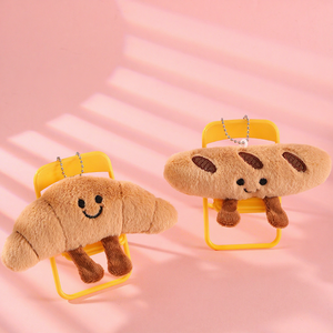 <span class=keywords><strong>Porte</strong></span>-clés décoratif en peluche moelleuse, design mini croissant mignon et premium, style <span class=keywords><strong>Kawaii</strong></span> - Product Image 4