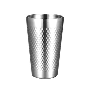 Tazza in Acciaio Inox 304 con Texture a Nido d'Ape, Bicchiere Impilabile per Caffè e Acqua, per Ristoranti, Bar e Feste, 350ml - Product Image 1