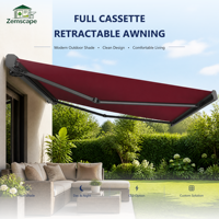 Auvent rétractable directement de l'usine, auvent pliable, auvent en aluminium, auvent de patio, protection imperméable contre les UV pour jardin, balcon, terrasse