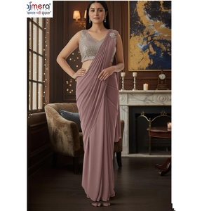 Sari traditionnel Ajmera Fashion pour fêtes, longueur standard, séchage rapide, élégant, ethnique, pour occasions spéciales, design de créateur, pour femmes, toutes saisons - Product Image 1