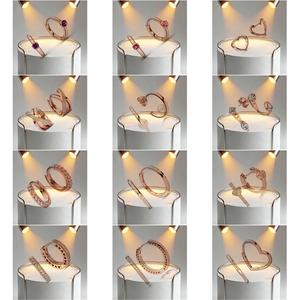 Pendientes Originales de Plata de Ley 925, Modelo 2026, con Cristales, para Mujer, en Oro Rosa, con Diseño de Corona, Corazón, <span class=keywords><strong>Infinito</strong></span> y Abeja - Product Image 2