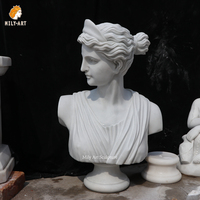 Statue de buste en marbre égyptien, 1 pièce, design classique, ancienne pierre, Sculpture de tête en pierre pour la maison