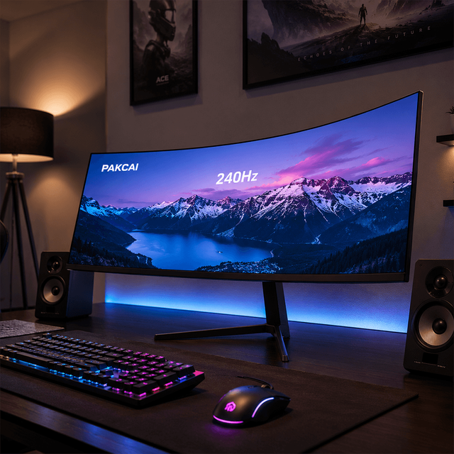 Factory Direct OEM ODM 49 Inch Curved 240Hz 1ms IPS 5K DQHD Curved 4K Gaming Monitor Commercial Monitor for PC Gaming Cafe