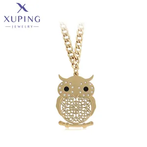 A00902977 xuping jewelry New Hot Selling Owl Design 14K Gold Cute Elegant Luxury Necklace for Women