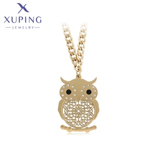 A00902977 gioielli xuping nuovo Design gufo di vendita caldo 14K <span class=keywords><strong>oro</strong></span> carino elegante collana di lusso per le donne - Product Image 1