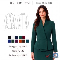 Conjunto de Dos Piezas de Poliéster en Varios Colores para Mujer, Trajes Profesionales para Oficina, Ejecutivas, Carrera, Imagen Corporativa