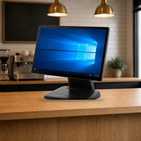 Terminal POS con pantalla táctil de 15,6 pulgadas, caja registradora todo en uno, Windows 10, Intel Core i5, 8 GB de RAM, 128 GB SSD, soporte plegable