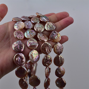 Perlas Barrocas Naturales de Agua Dulce de 15-16 mm, Fuertes, para DIY, Accesorios para Collares, Perlas Sueltas Blancas y Rosas - Product Image 2