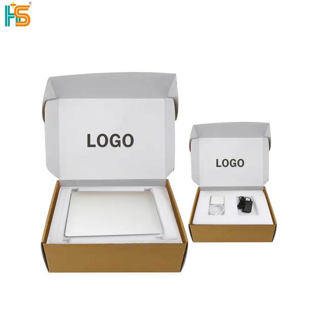 Electronic Product Laptop Charger Box Packaging Custom Logo Corrugated Kraft Paper Laptop Shipping Box
