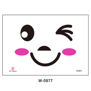 Dễ thương emo hình xăm sticker cho trẻ em gái không thấm nước Kawaii khuôn mặt mô hình 15 ngày độ bền tạm thời nghệ thuật cơ thể sexy Made giấy - Product Image 1
