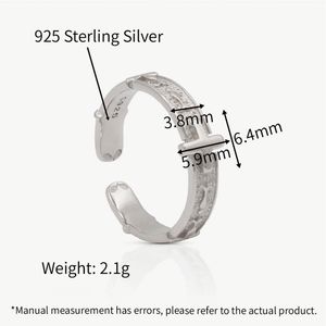 Chris April 925 bạc cổ điển đồ trang sức mỹ chéo hiphop nhẫn cho phụ nữ và nam giới - Product Image 2