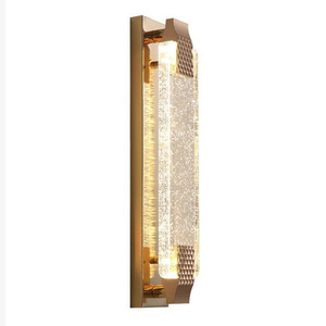 Appliques murales LED d'intérieur en verre à bulles carrées pour la maison, l'hôtel, la chambre à coucher, lampe de chevet, lampes murales en cristal contemporaines de luxe - Product Image 1