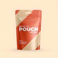 Pochette à fermeture éclair en PE laminé bicolore personnalisée avec trou de suspension, sac d'emballage alimentaire pour snacks, noix, thé, aliments secs
