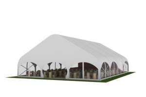 Tentes pour grands événements <span class=keywords><strong>Tente</strong></span> extérieure incurvée pour restaurant, fête <span class=keywords><strong>de</strong></span> mariage <span class=keywords><strong>Tente</strong></span> d'exposition bon marché Cérémonie Chapiteau Prix d'usine Portée 10X30M - Product Image 5