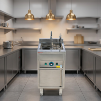 Cuisinière à nouilles électrique à six têtes efficace RKMF-JP146 en acier inoxydable