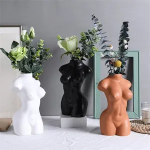 L8881艺术花盆装饰礼品女性身体花瓶模具创意裸体女性花瓶现代家居装饰女性身体花瓶模具