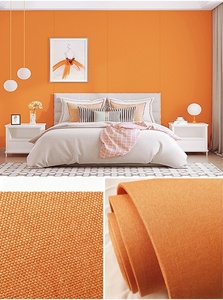 Carta da Parati Adesiva Spessa Effetto Lino, <span class=keywords><strong>Pannello</strong></span> Murale Autoadesivo in Tessuto Resistente per Decorazione Casa - Product Image 2