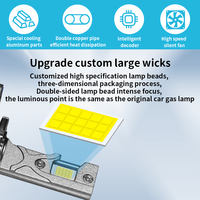 Système d'éclairage automobile LED Super Lumineux Série D 70W, Nouveau Phare Antibrouillard/Feux de Route D1R D3R 6000K avec Ampoule LED D1S D3S