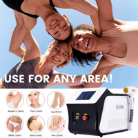 Appareil professionnel portable d'épilation au laser diode pour femmes et hommes, visage et corps, 3 longueurs d'onde 808nm 755 1064nm