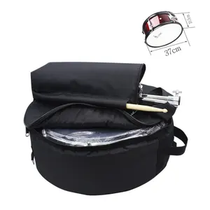 JELO PJ0348 14 Inch Durable Snare Drum Backpack Case With Shoulder Strap And Outside Pockets Musical Instrument Protection