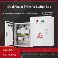 Tout nouveau coffret de distribution ATS à double alimentation 2P 4P 63A 100A, interrupteur de transfert automatique, armoire de contrôle incendie