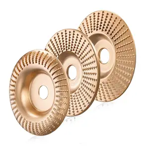 Atualizado 3PCS Escultura Em Madeira Disc Set para 4 "ou 4 1/2" Angle Grinder com 5/8 "Arbor Moagem Roda Shaping Disc para Corte De Madeira