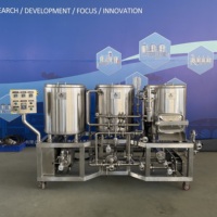 Équipement de brassage en acier inoxydable préinstallé Carry Brewtech Customizable Compact 150L SMART-Series 3 Vessel Brewhouse