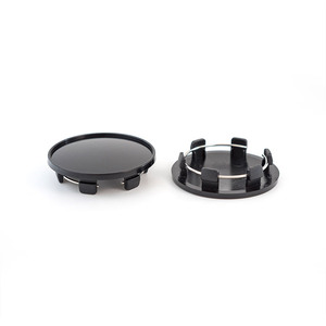 工厂批发ABS材质69mm外径60mm内径汽车改装轮毂盖电镀黑色轮罩 - Product Image 3