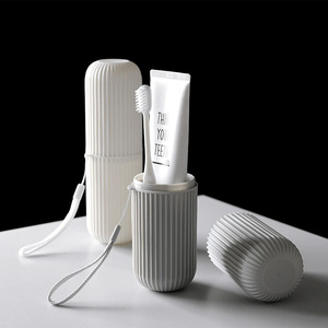 Portable Travel Toothbrush Case Set With Lid And <b>Toothpaste</b> Holder 101-200ml For Oral Care - Product Image 1