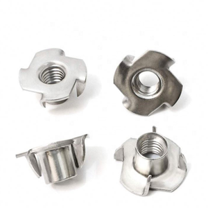 Taily Usine en gros 304 <span class=keywords><strong>Insert</strong></span> d'écrou en T à quatre griffes en acier inoxydable pour écrous en T de meubles en <span class=keywords><strong>bois</strong></span> 4 broches filetées - Product Image 4