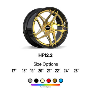 Jantes forgées HQG <span class=keywords><strong>2</strong></span> pièces 17 18 19 20 22 23 24 pouces 5x112 5x114.3 5x130 noir brillant Full Face 6061 T6 Roues forgées pour AUDI Q2L - Product Image 4