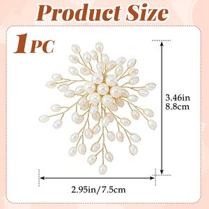 Broche en perles faite à la main pour femme, élégante, accessoire de mode, cadeau, bijoux, vente en gros - Product Image 3