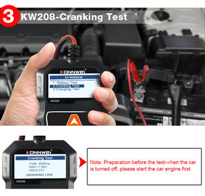 Probador de batería de coche KONNWEI 100-2000 CCA para batería de gel EFB <span class=keywords><strong>AGM</strong></span> de plomo ácido de litio - Product Image 3
