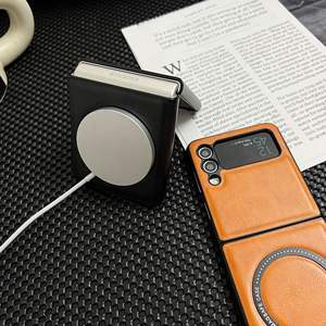 <span class=keywords><strong>Funda</strong></span> para Galaxy Z <span class=keywords><strong>Flip</strong></span> 5 <span class=keywords><strong>4</strong></span>, <span class=keywords><strong>Funda</strong></span> de Cuero PU Premium para Carga Inalámbrica Magnética para <span class=keywords><strong>Samsung</strong></span> Galaxy ZFlip3 <span class=keywords><strong>Flip</strong></span> 5 <span class=keywords><strong>4</strong></span> 3 Couqe <span class=keywords><strong>Funda</strong></span> - Product Image 3
