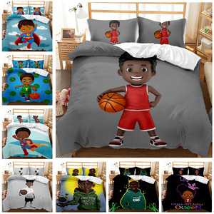 HD 3D Digital Printing Floral Plant African Men's and Women's Luxury Duvet Cover Set 3 Pcs Home Design Large Double Bed - Product Image 2
