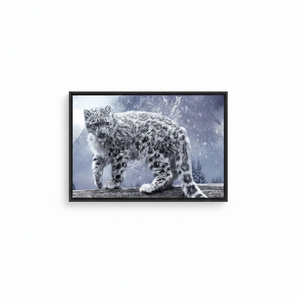 Snow Canvas Gift: Wild Animal Printed Glass Wall Decor,<b>BLACK</b> <b>FRAMED</b> CANVAS - Product Image 2