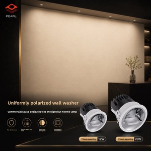 Miroir de maquillage mural anti-reflet polarisé intégré avec éclairage beauté, projecteur Ra95 CRI IP65 4000K, éclairage intelligent - Product Image 1