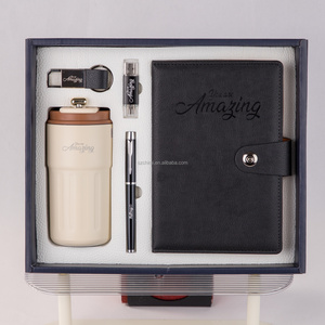 Elegant Notebook & Bottle Gift Set for Business - Custom Logo Promotional Gifts for Employees/Guests