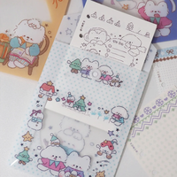 Sobre de PVC Impermeable para Regalo, con Diseño de Dibujos Animados y Cierre de Botón