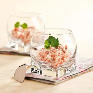 कांच tableware रचनात्मक मिठाई आइस क्रीम कप स्पष्ट ठग बर्फ क्रीम लंबा फल कप जेली कांच का कटोरा सलाद ग्लास