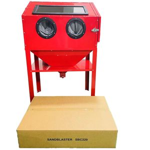 Small Dry <b>Sandblasting</b> Machine SBC220 220L Manual Descaling Stripping Rust Removal Metal Coil Cleaning Equipment - Product Image 5