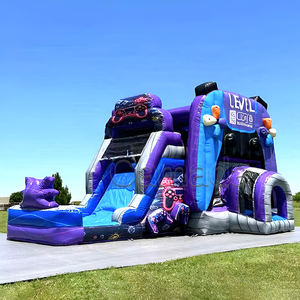 <span class=keywords><strong>Château</strong></span> Gonflable Commercial <span class=keywords><strong>à</strong></span> <span class=keywords><strong>Vendre</strong></span> : Toboggan Aquatique et Piscine pour Fêtes d'Entreprises en Extérieur, Bleu, pour Enfants, avec Souffleur - Product Image 5