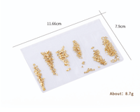 Vente en gros de 6 grilles patch de cadre en métal évidé décorations d'art d'ongle 3d alliage étoile mois rivet rétro accessoires d'ongle