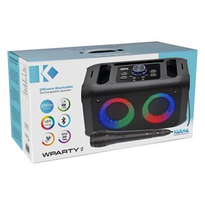 Set karaoke WPARTY 2 (Ricaricabile) Black 20W 27620 <b>Bluetooth</b> USB, AUX, Card Reader - Product Image 2